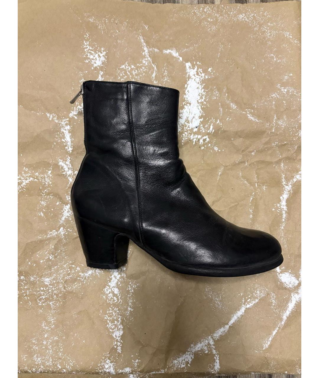OFFICINE CREATIVE Черные кожаные ботильоны, фото 7