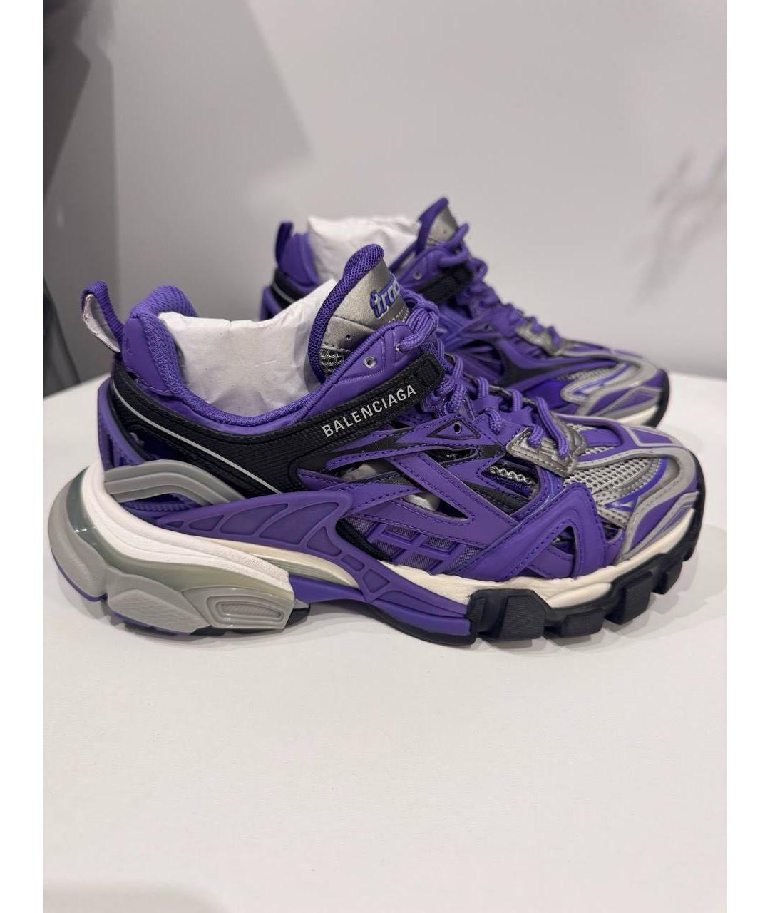 BALENCIAGA Фиолетовые текстильные кроссовки, фото 5