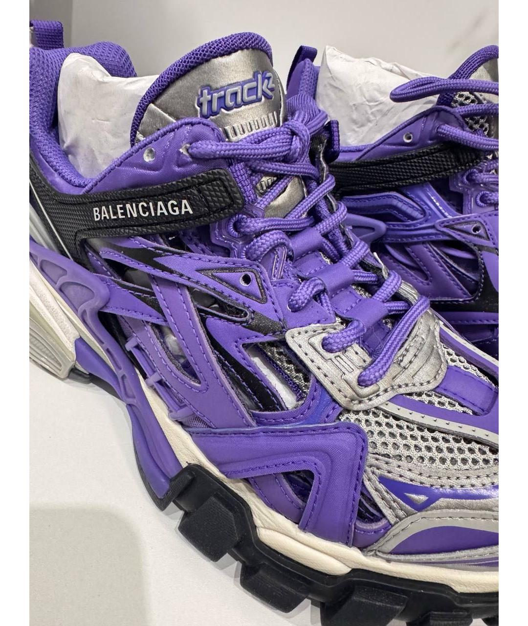 BALENCIAGA Фиолетовые текстильные кроссовки, фото 4