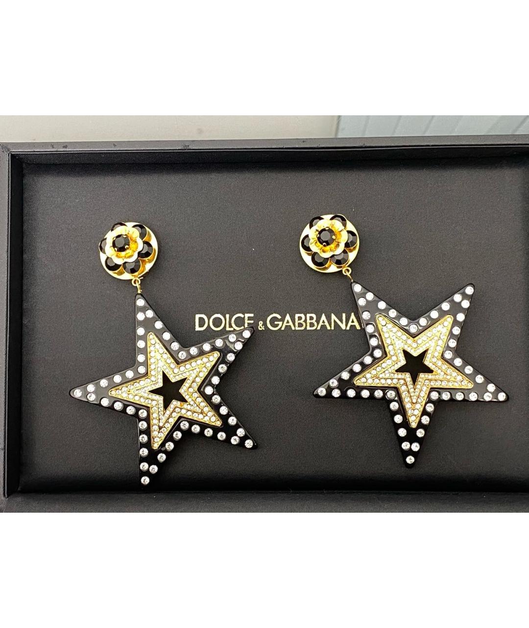 DOLCE&GABBANA Черные металлические клипсы, фото 8