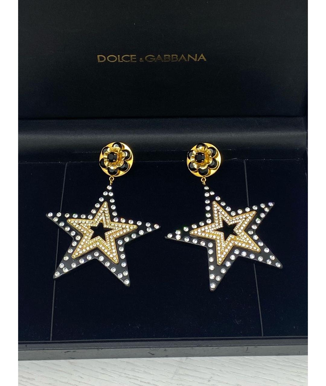 DOLCE&GABBANA Черные металлические клипсы, фото 3