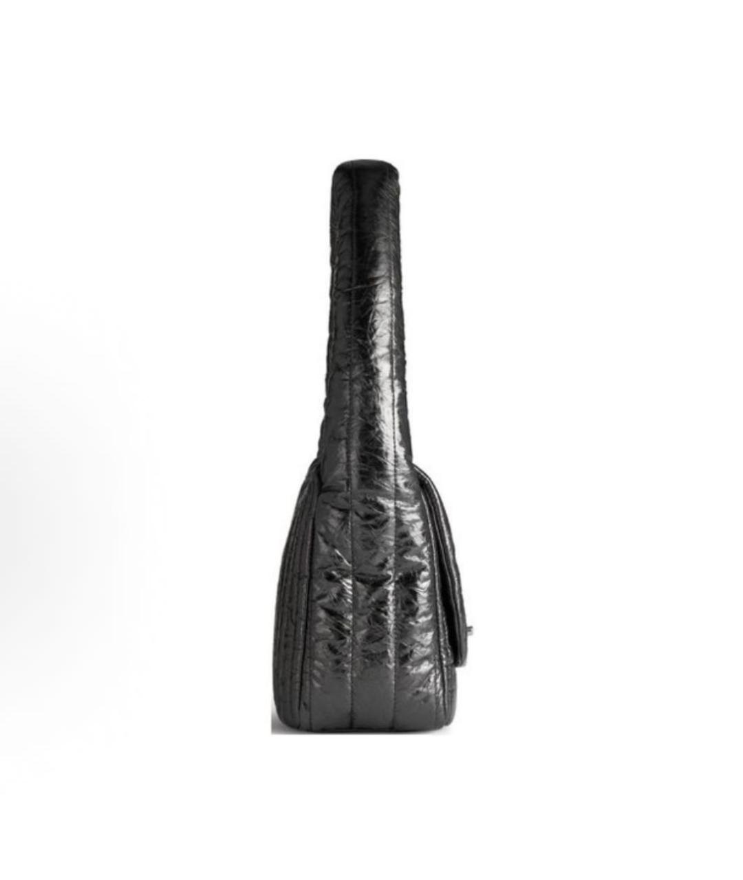 BALENCIAGA Черная кожаная сумка с короткими ручками, фото 3