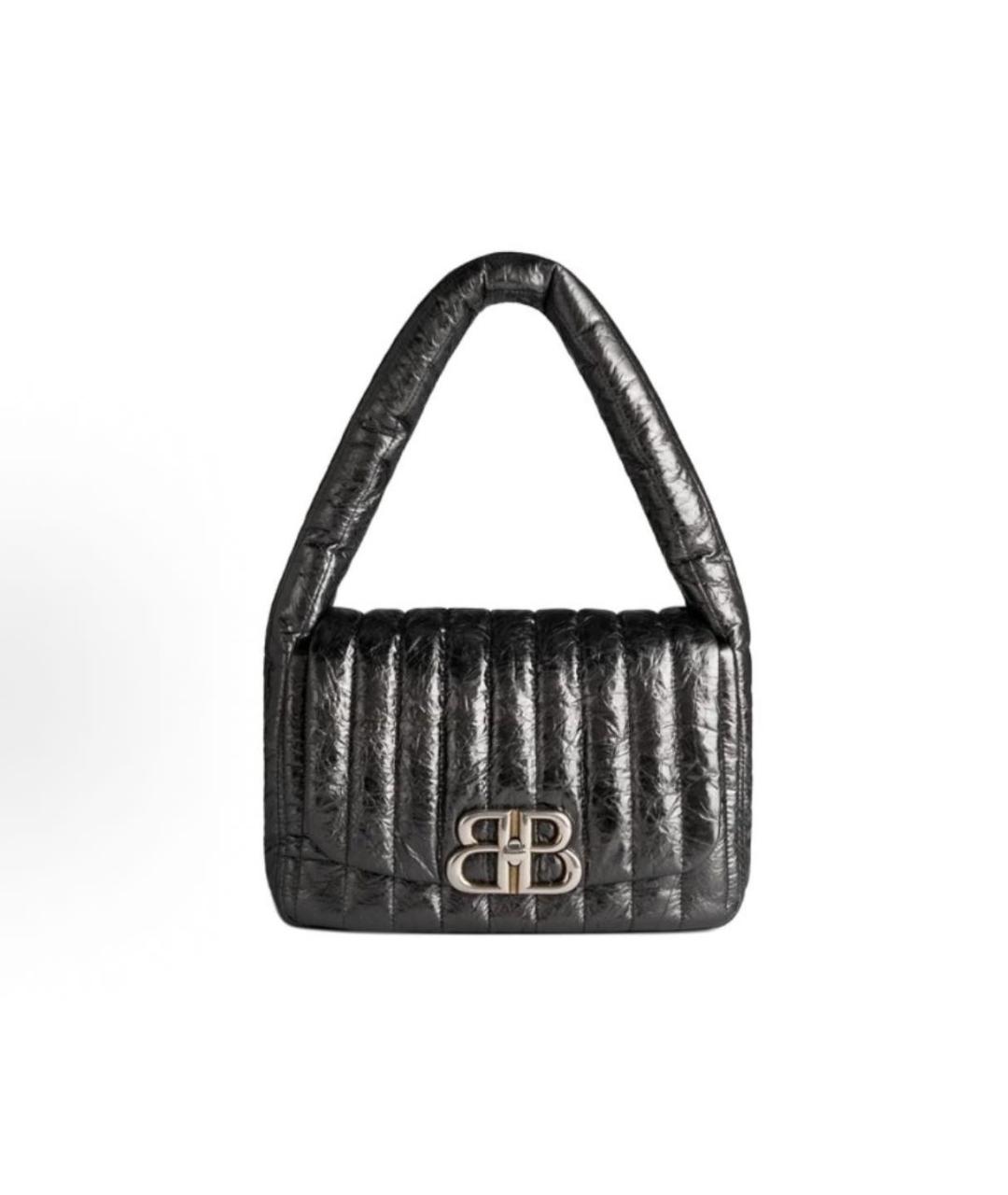 BALENCIAGA Черная кожаная сумка с короткими ручками, фото 5