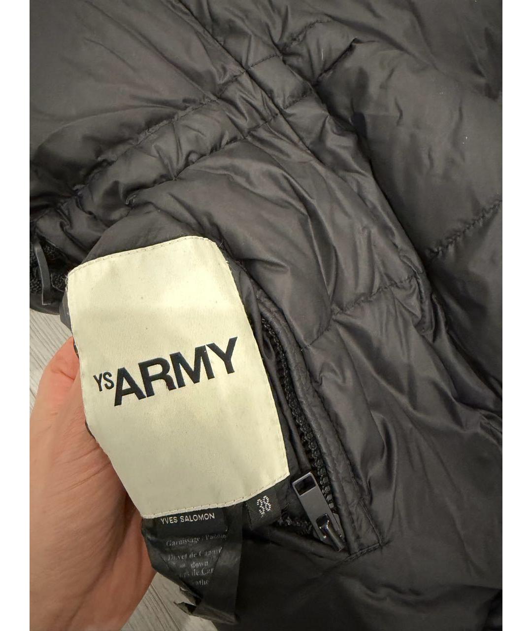 ARMY YVES SALOMON Черный пуховик, фото 4