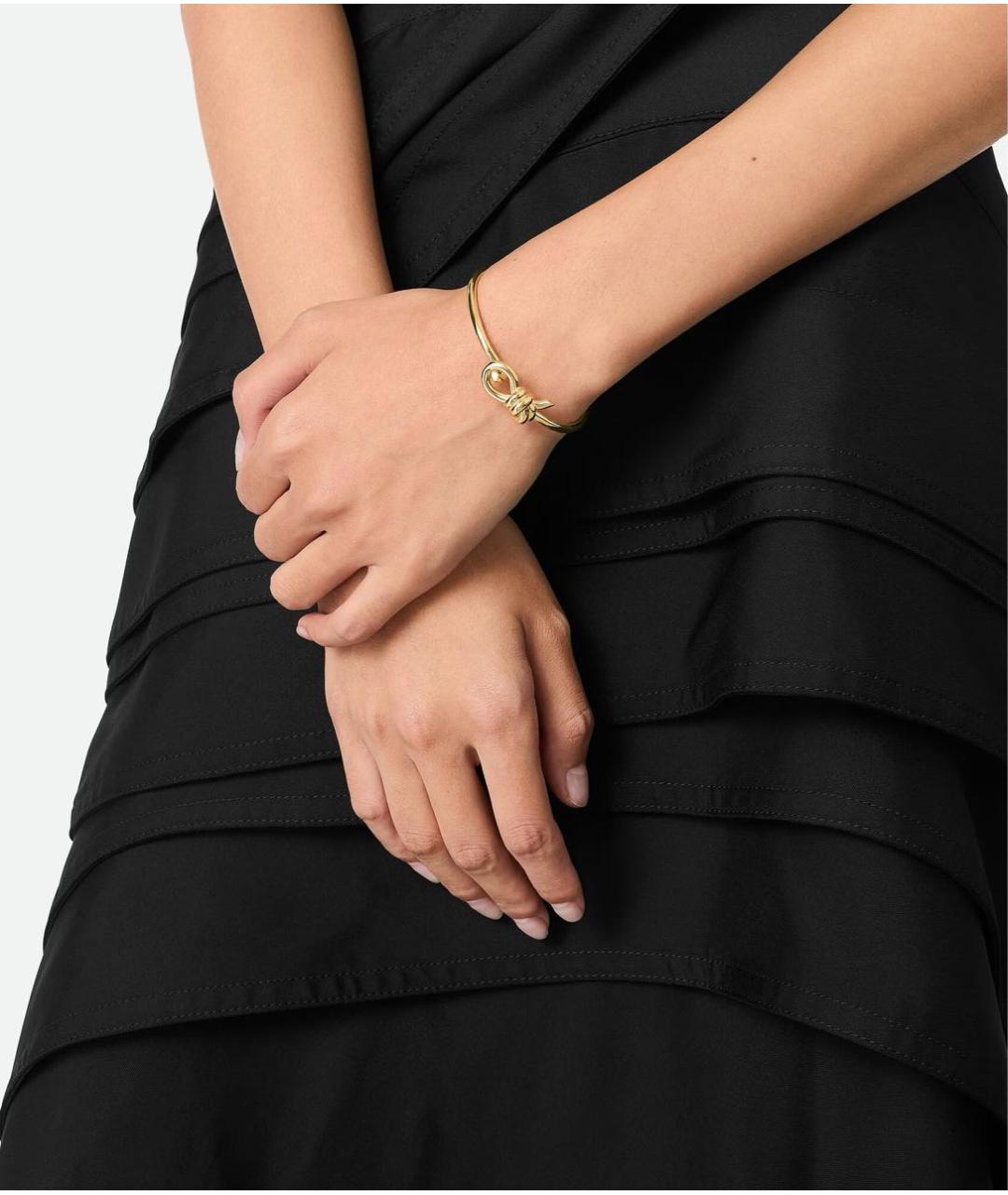 BOTTEGA VENETA Золотой серебряный браслет, фото 2