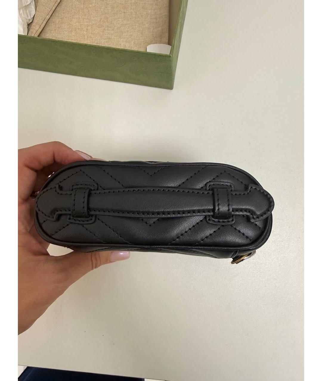 GUCCI Черная кожаная сумка через плечо, фото 2