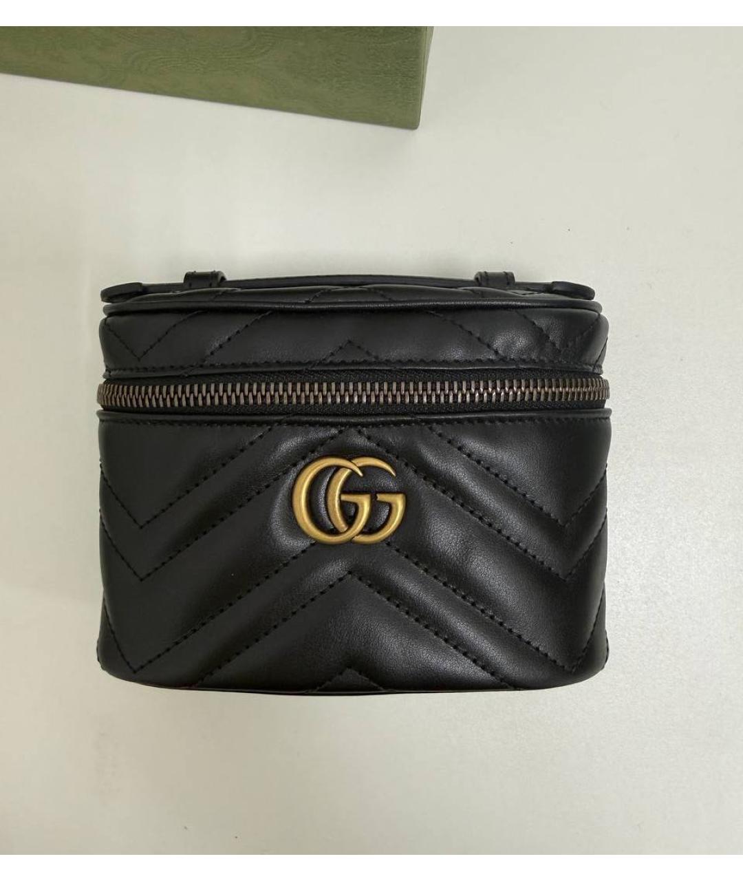 GUCCI Черная кожаная сумка через плечо, фото 5