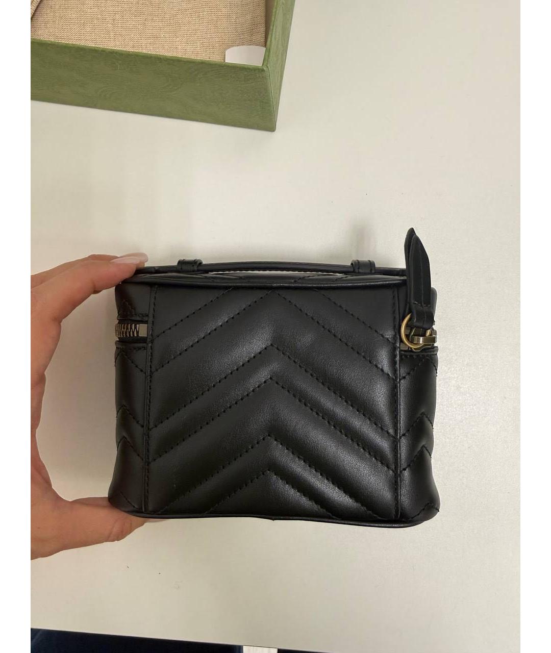 GUCCI Черная кожаная сумка через плечо, фото 3