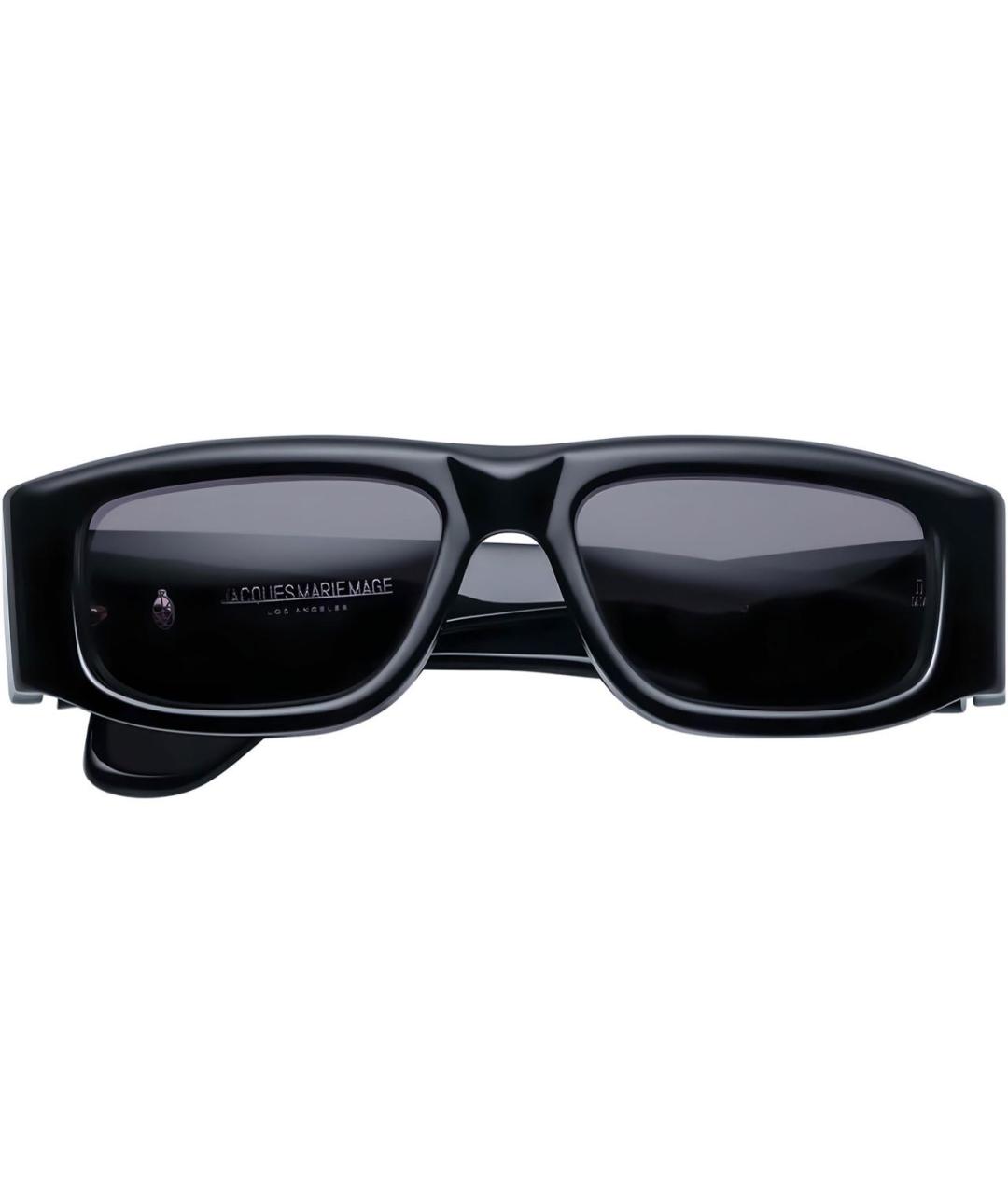 JACQUES MARIE MAGE Черные пластиковые солнцезащитные очки, фото 2