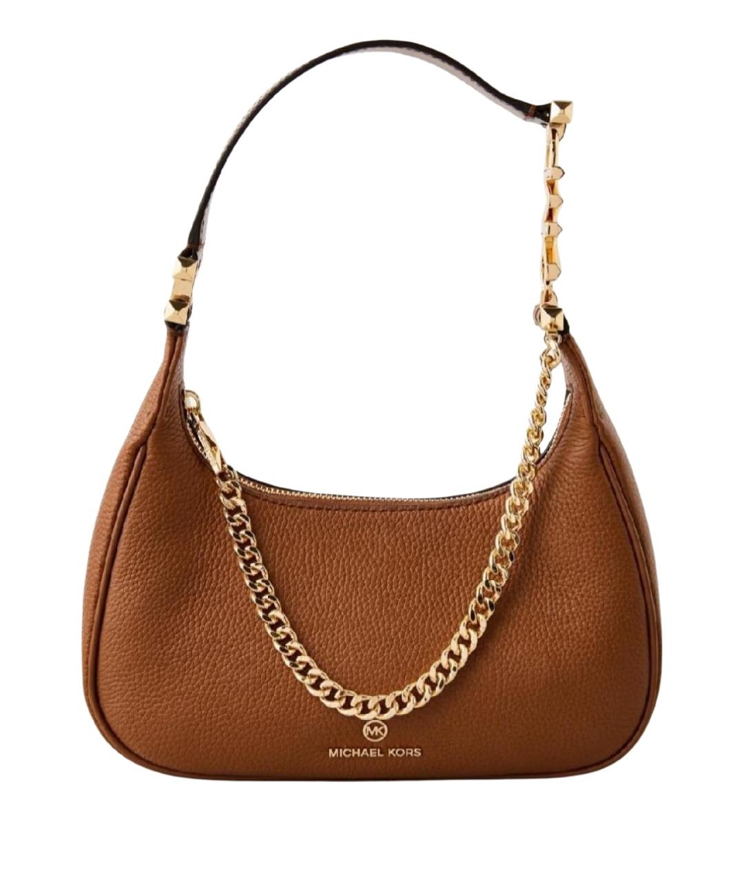 MICHAEL KORS Коричневая кожаная сумка с короткими ручками, фото 1