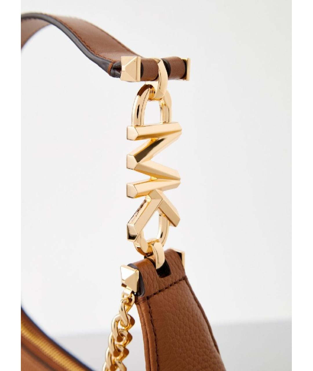 MICHAEL KORS Коричневая кожаная сумка с короткими ручками, фото 3