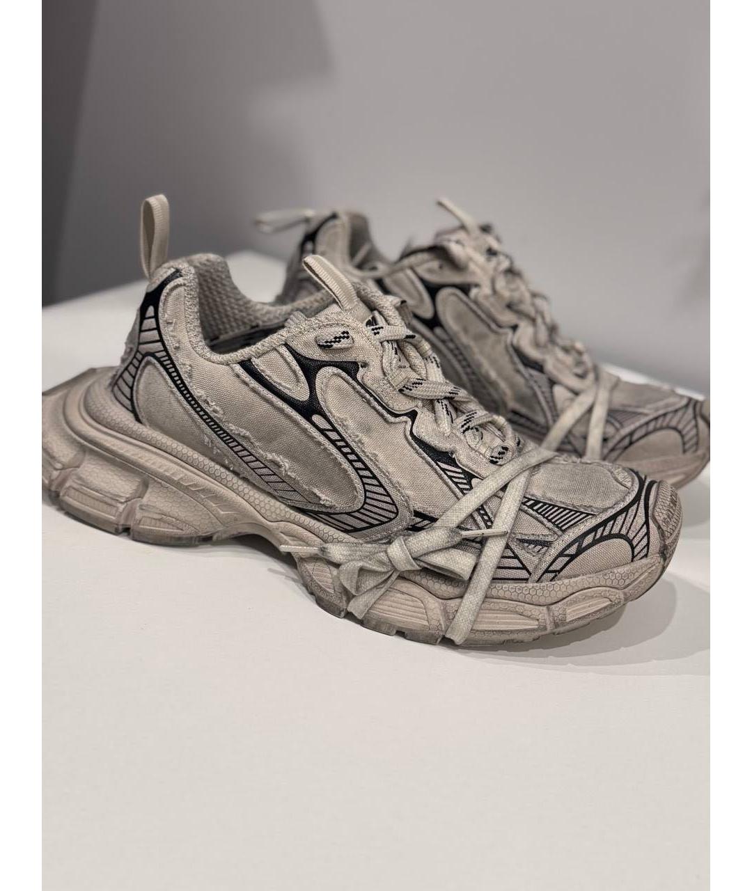 BALENCIAGA Бежевые текстильные кроссовки, фото 6