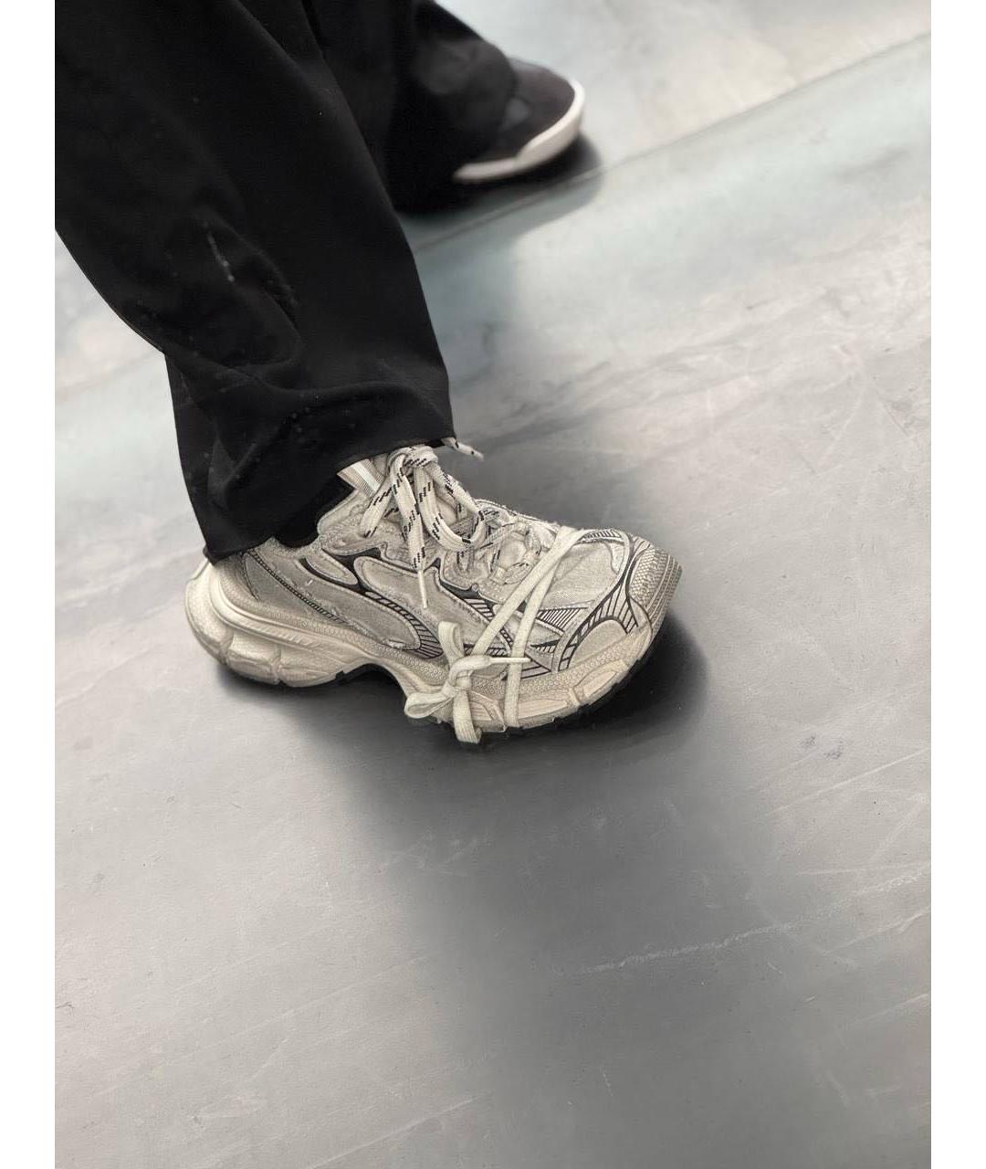 BALENCIAGA Бежевые текстильные кроссовки, фото 5