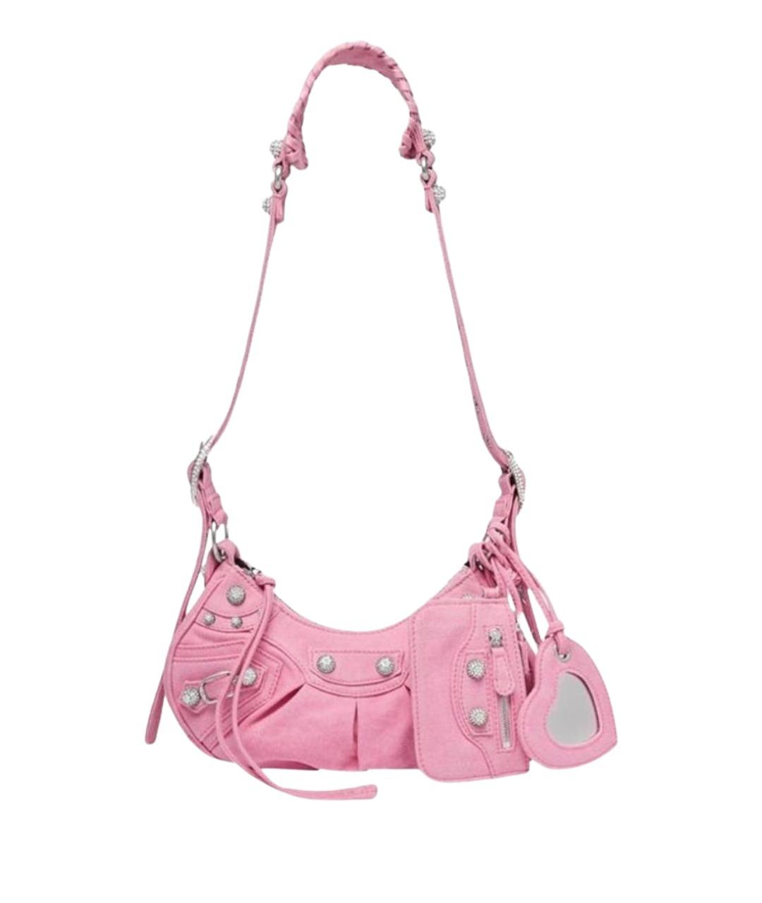 BALENCIAGA Розовая кожаная сумка через плечо, фото 1