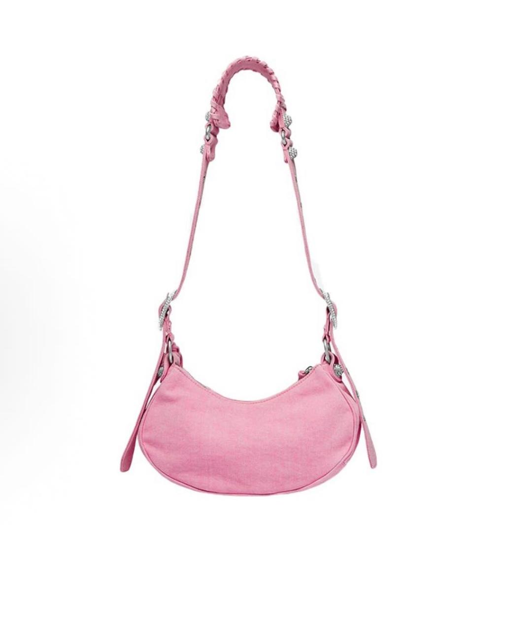 BALENCIAGA Розовая кожаная сумка через плечо, фото 3