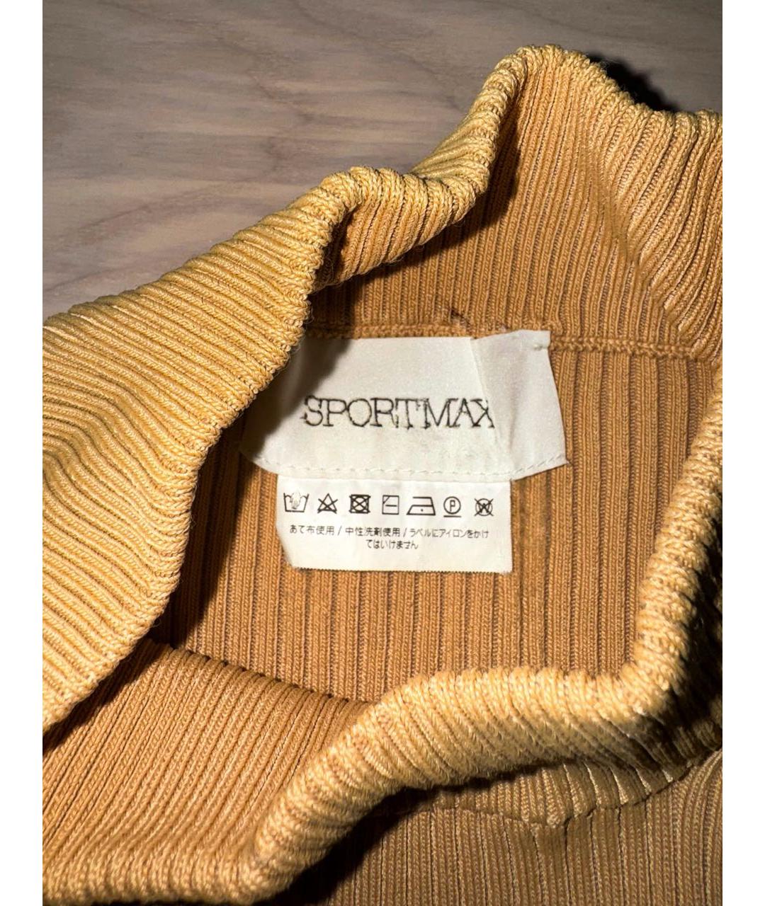 SPORTMAX Горчичная вискозная водолазка, фото 4