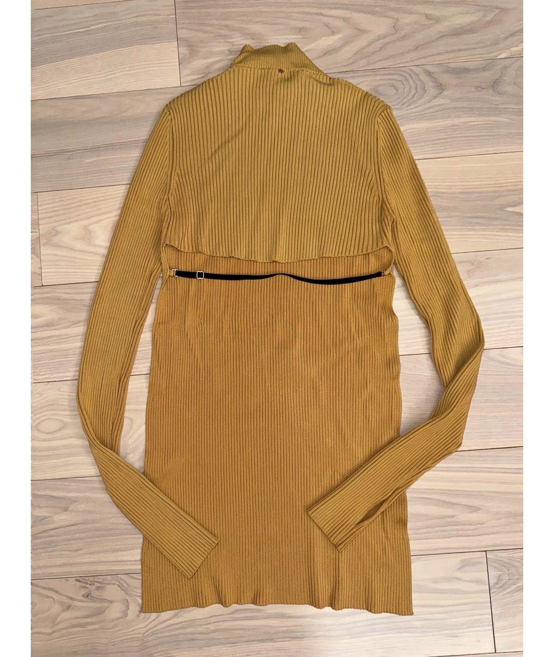 SPORTMAX Горчичная вискозная водолазка, фото 2