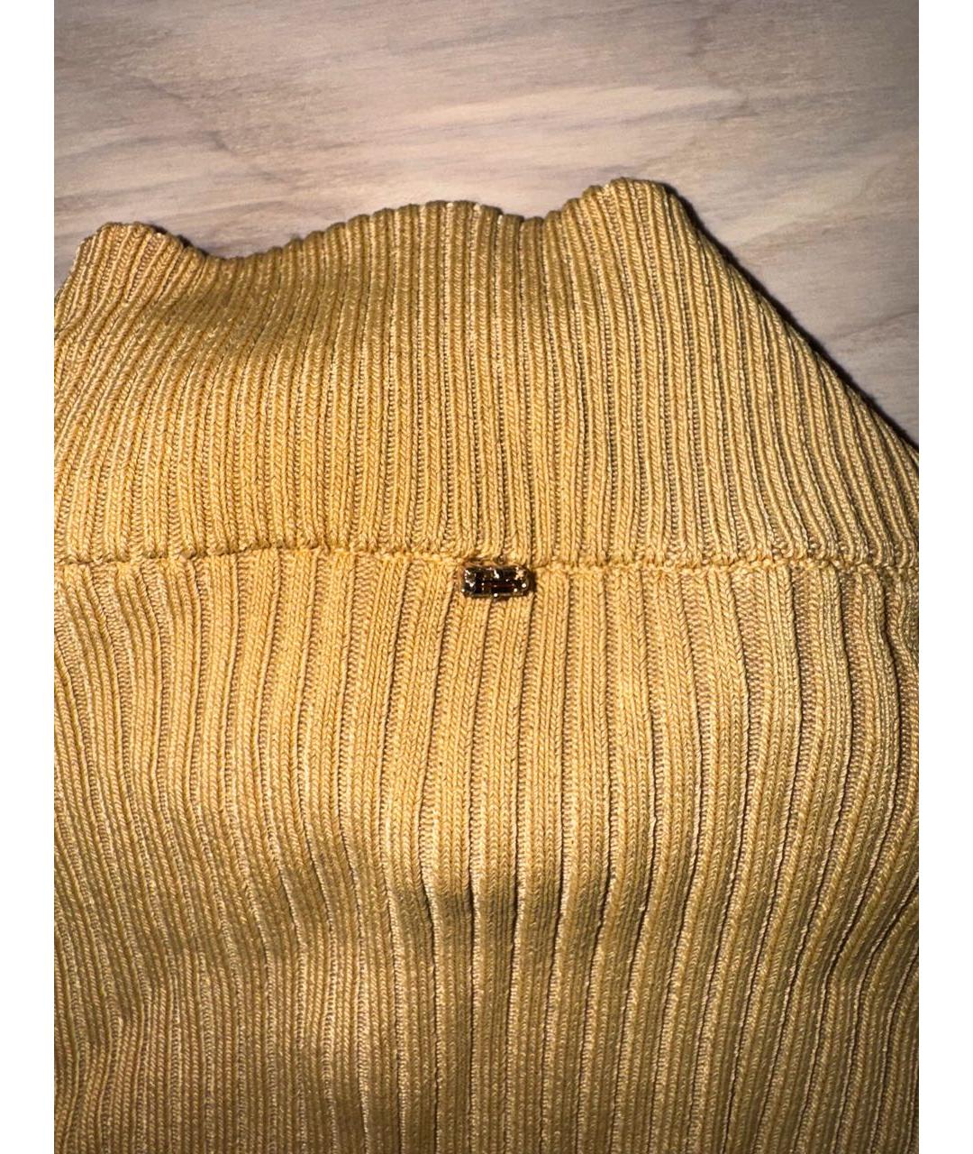 SPORTMAX Горчичная вискозная водолазка, фото 3