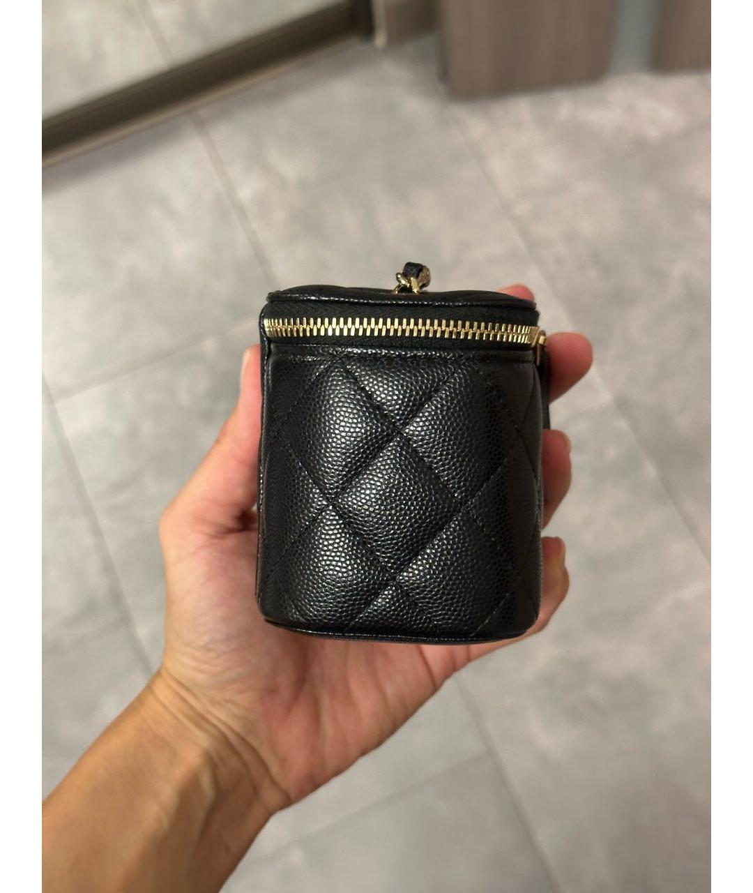 CHANEL Черная кожаная сумка через плечо, фото 4