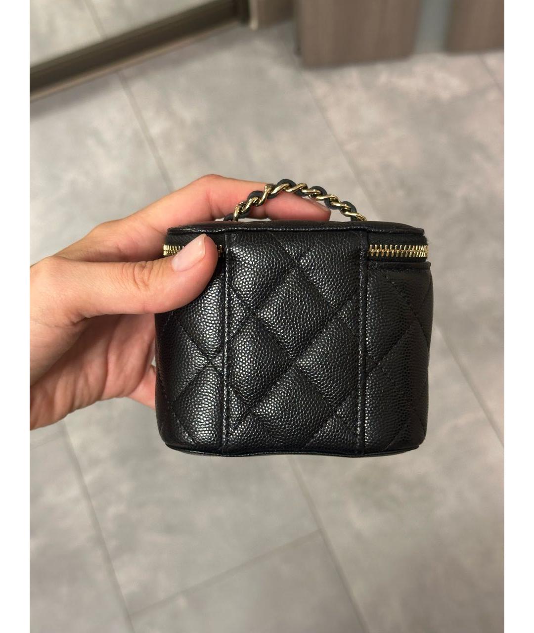 CHANEL Черная кожаная сумка через плечо, фото 3