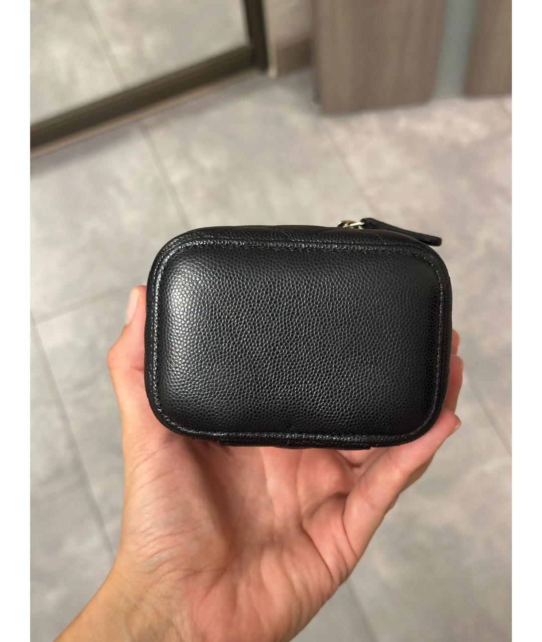 CHANEL Черная кожаная сумка через плечо, фото 6