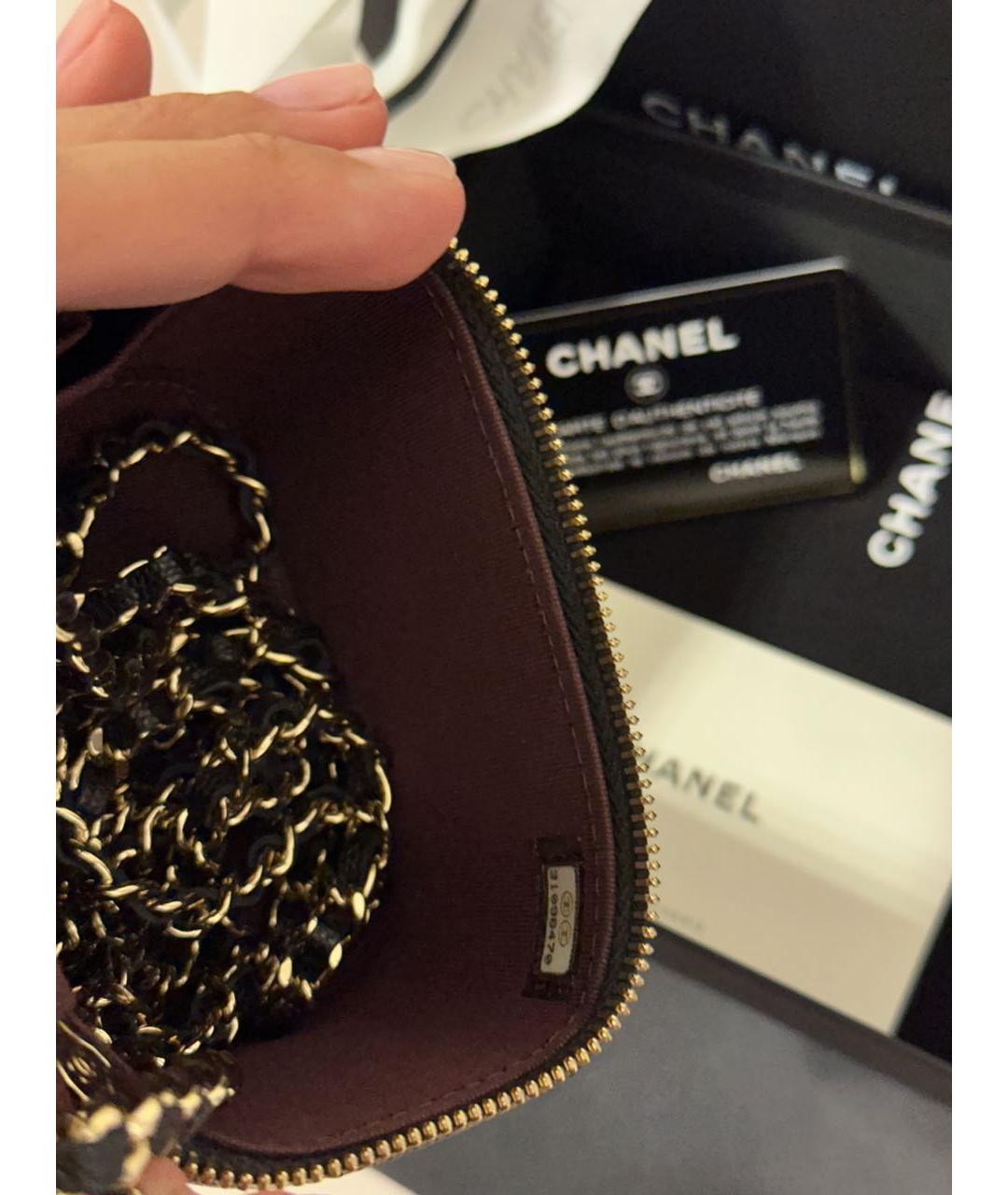 CHANEL Черная кожаная сумка через плечо, фото 8