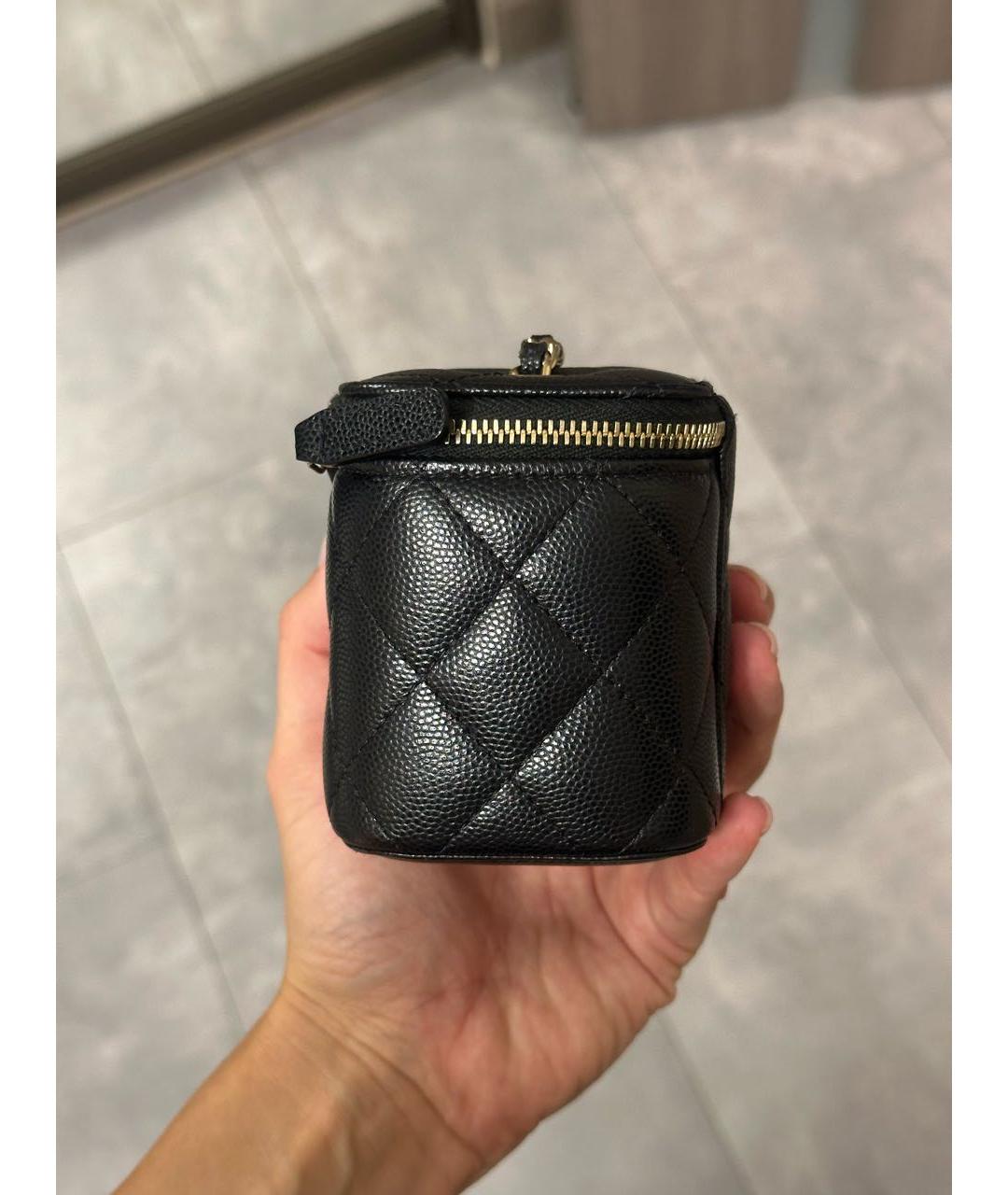 CHANEL Черная кожаная сумка через плечо, фото 5