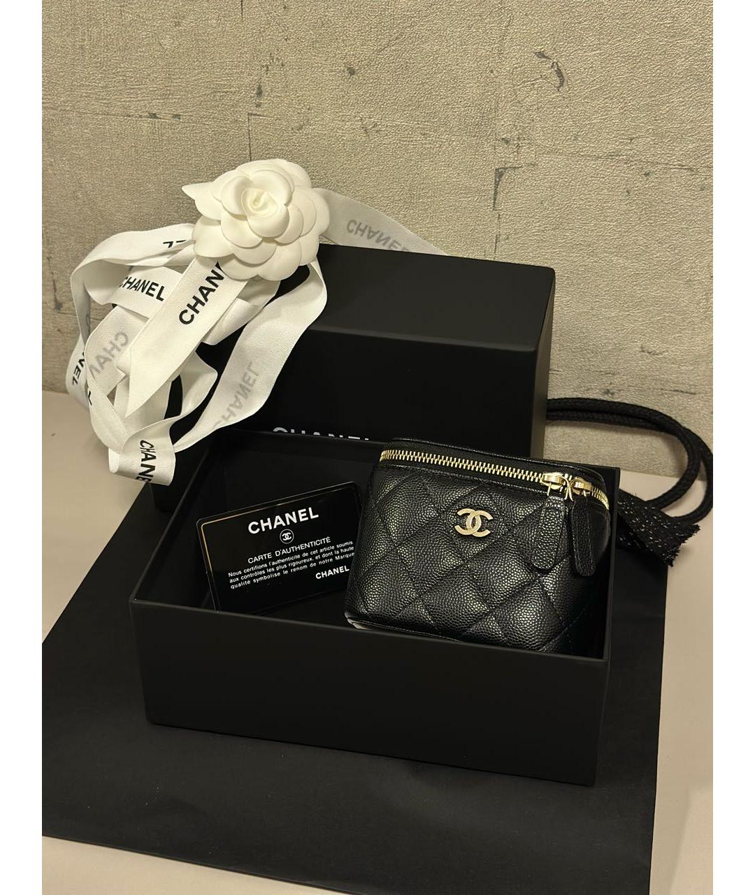 CHANEL Черная кожаная сумка через плечо, фото 9
