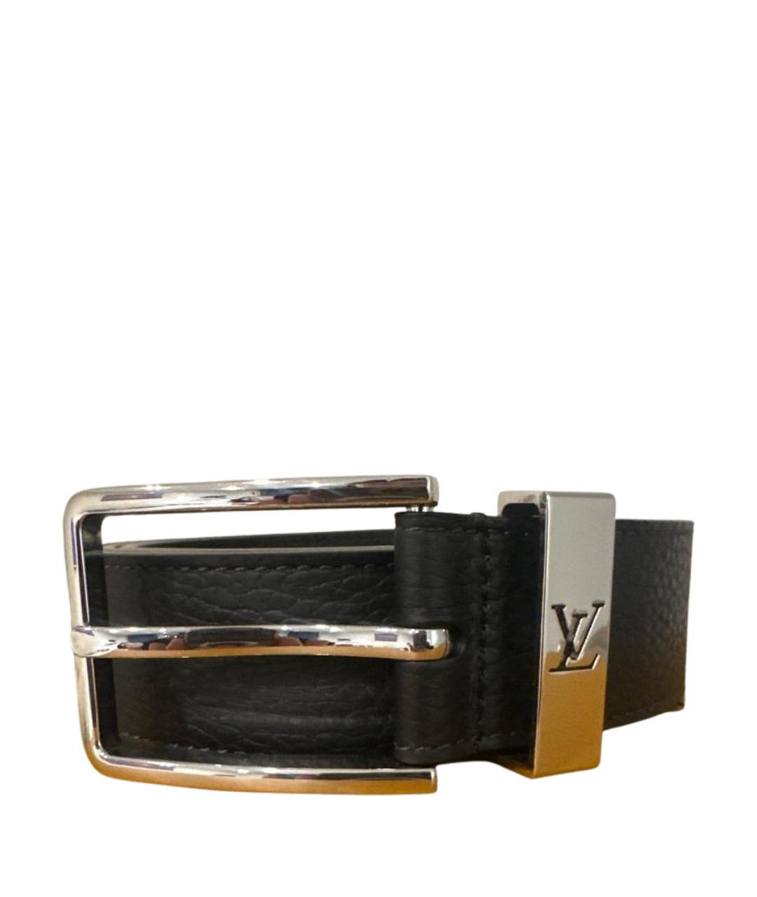 LOUIS VUITTON Черный кожаный ремень, фото 1