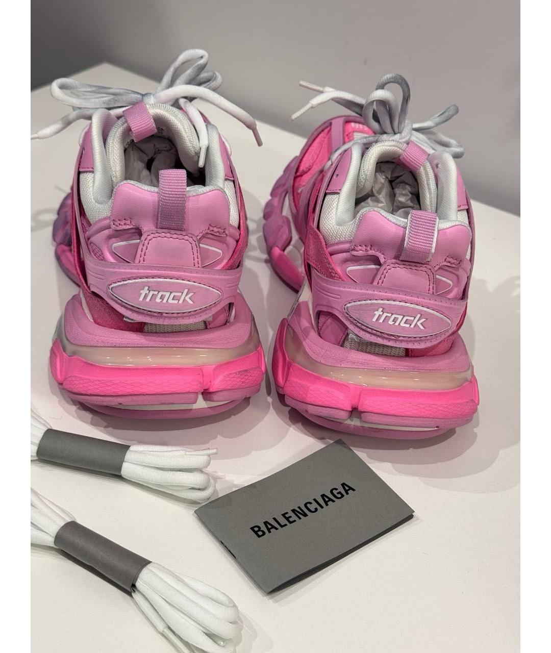 BALENCIAGA Розовые текстильные кроссовки, фото 2