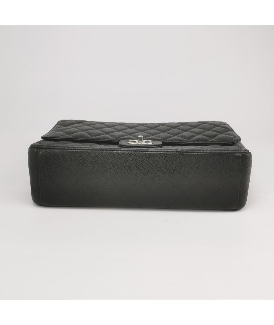 CHANEL Черная кожаная сумка тоут, фото 5