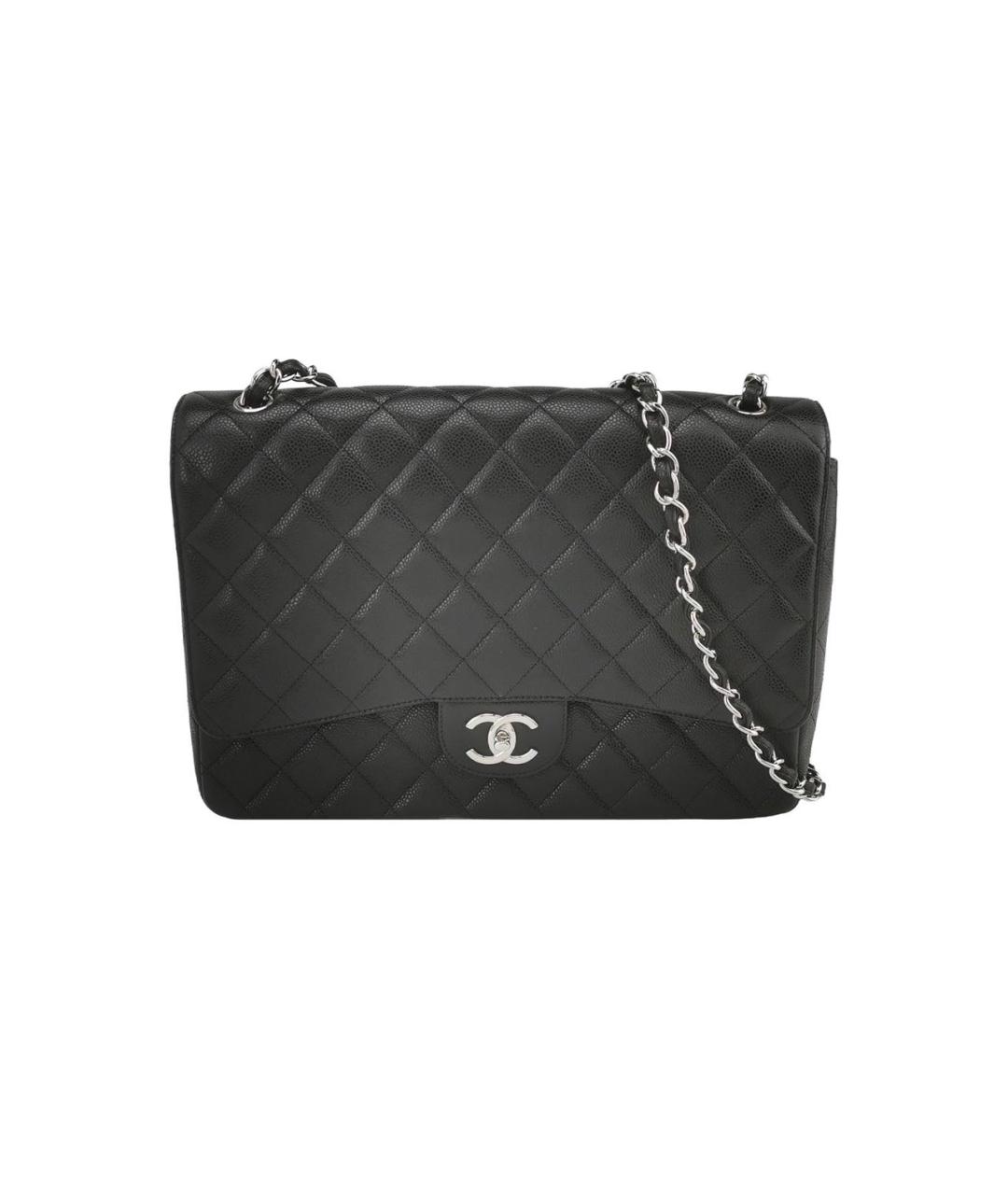 CHANEL Черная кожаная сумка тоут, фото 9