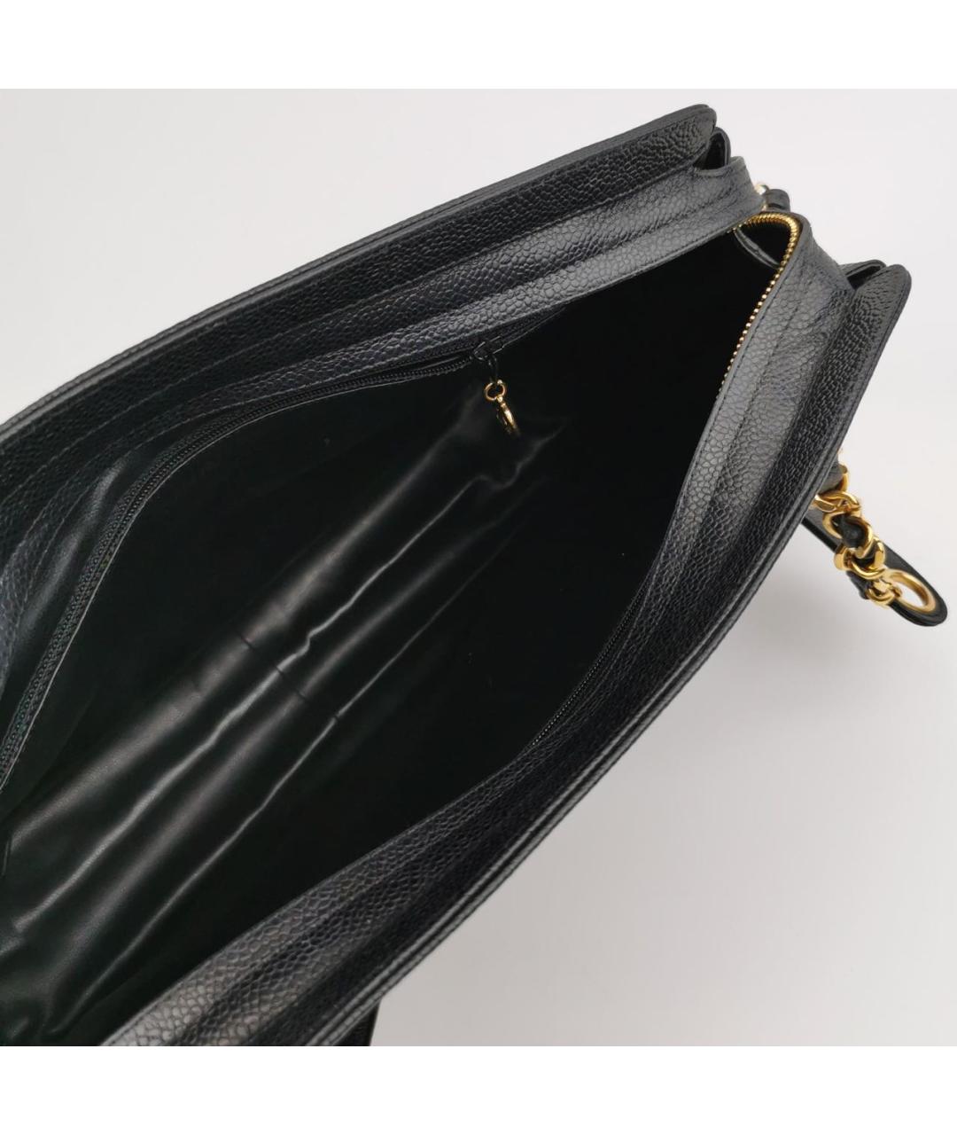 CHANEL Черная кожаная сумка через плечо, фото 6