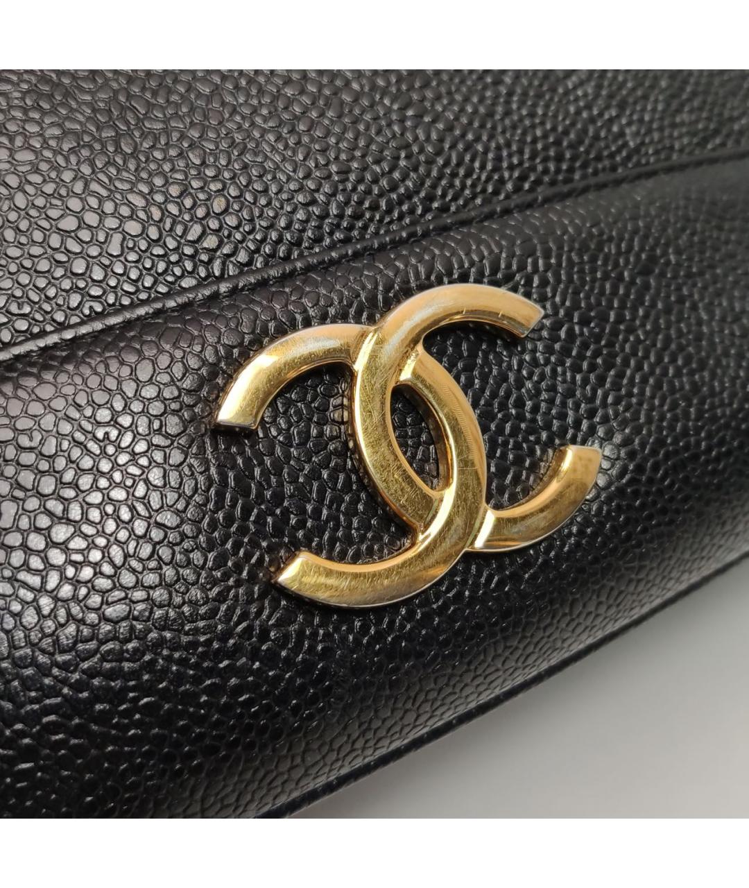 CHANEL Черная кожаная сумка через плечо, фото 8