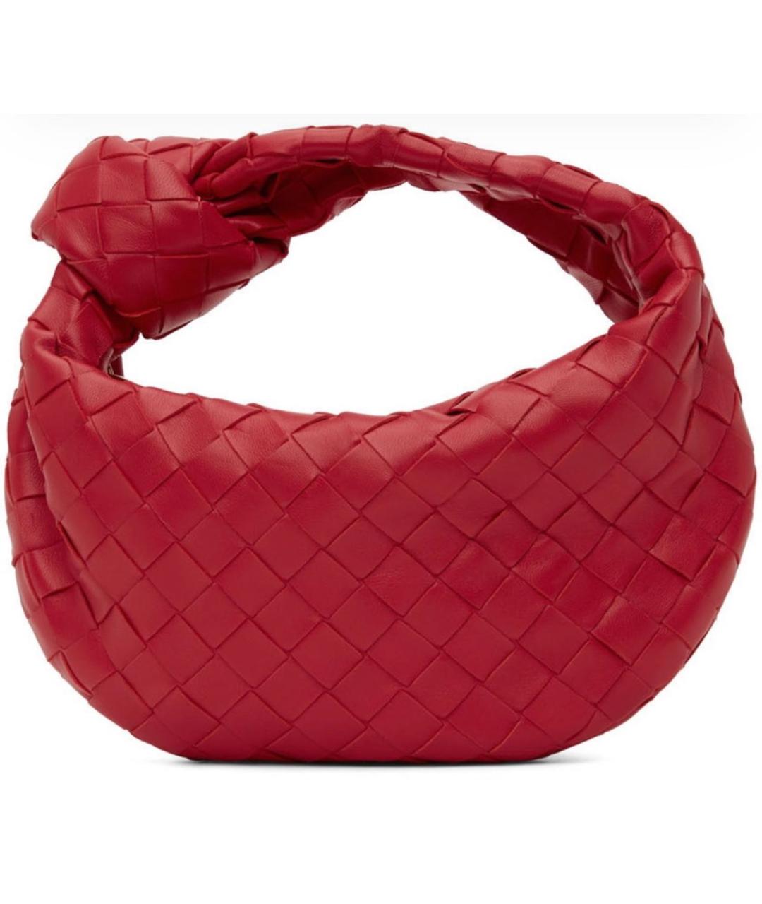 BOTTEGA VENETA Красная кожаная сумка с короткими ручками, фото 1