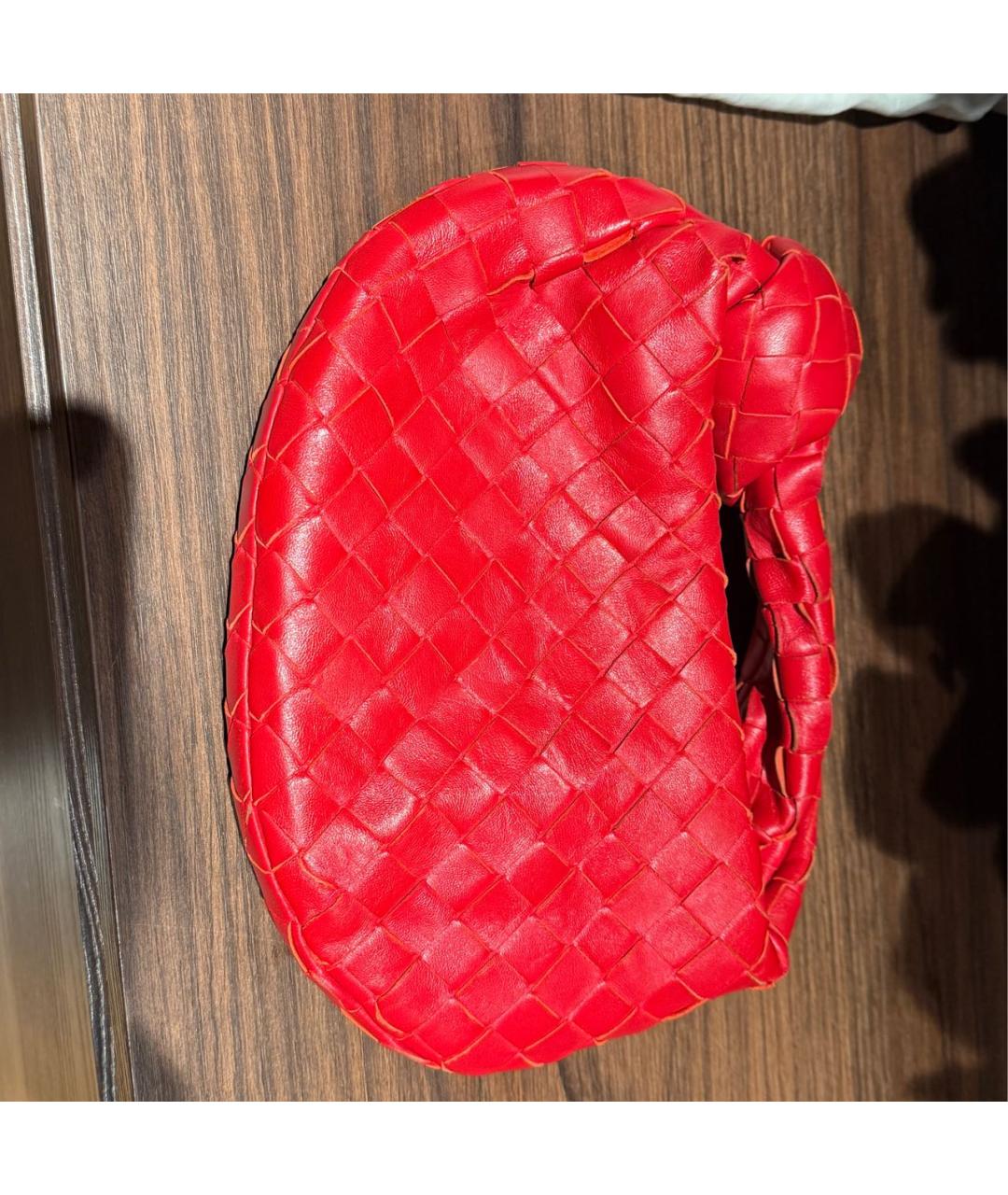 BOTTEGA VENETA Красная кожаная сумка с короткими ручками, фото 3