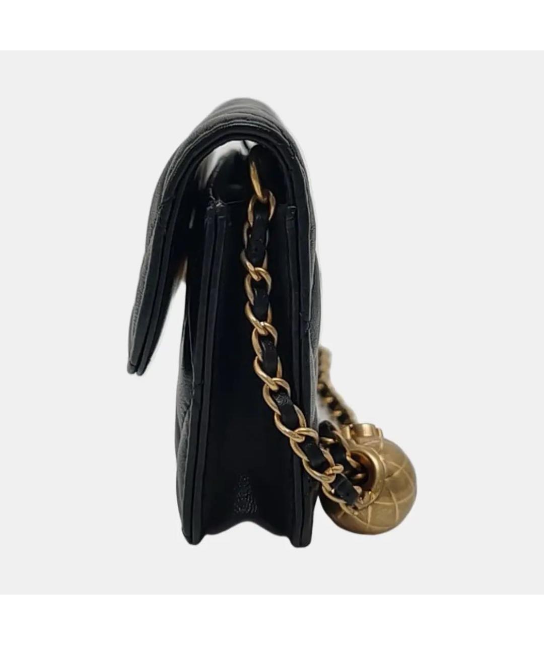 CHANEL Черная кожаная сумка через плечо, фото 2