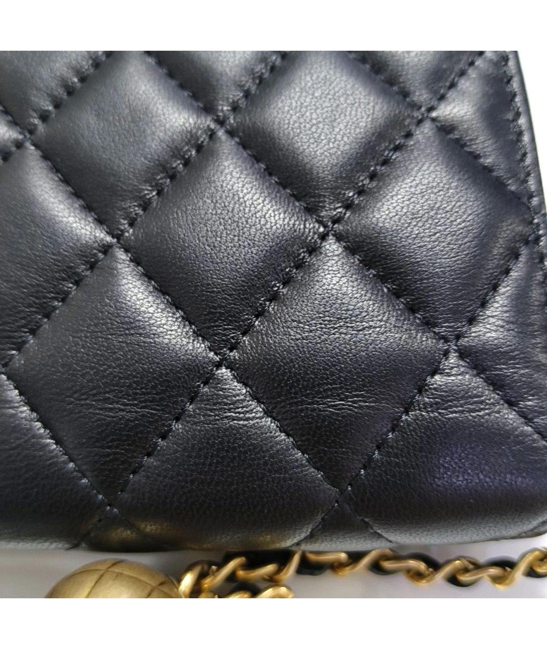 CHANEL Черная кожаная сумка через плечо, фото 8
