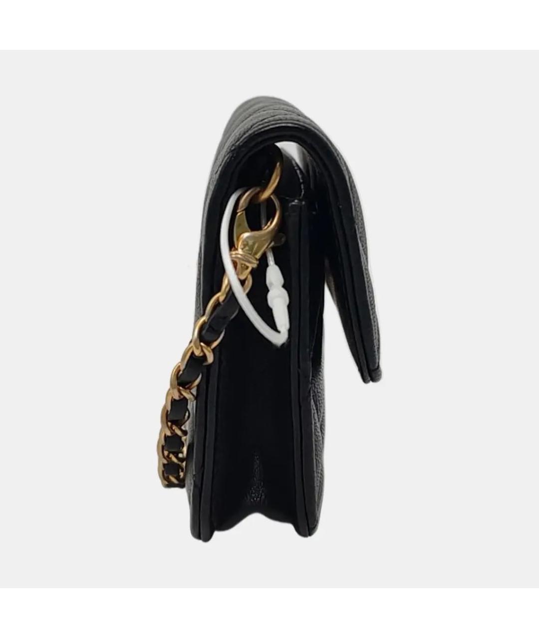 CHANEL Черная кожаная сумка через плечо, фото 3