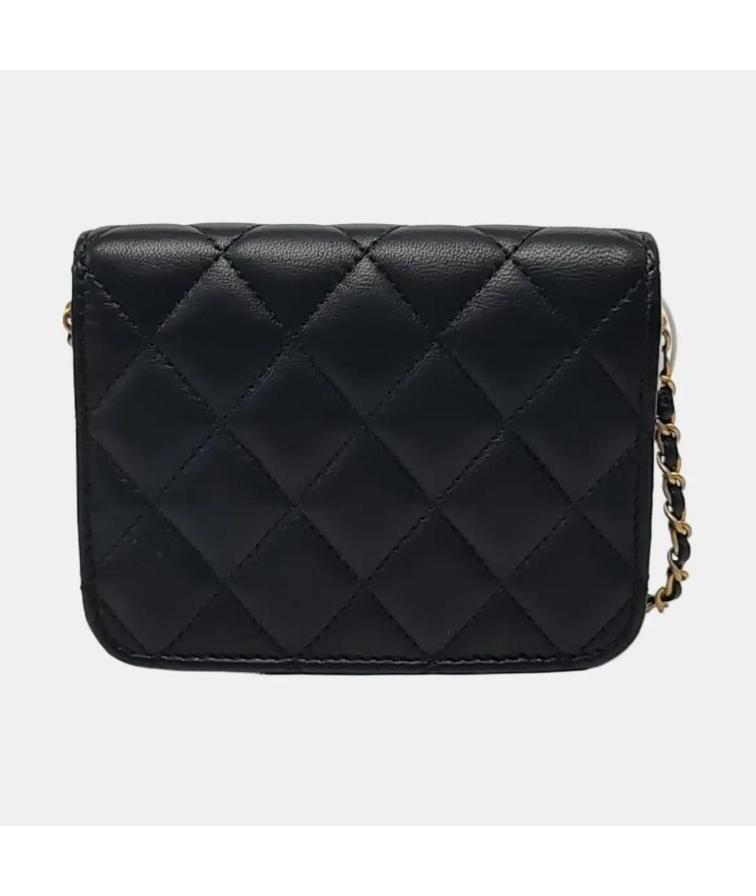 CHANEL Черная кожаная сумка через плечо, фото 4