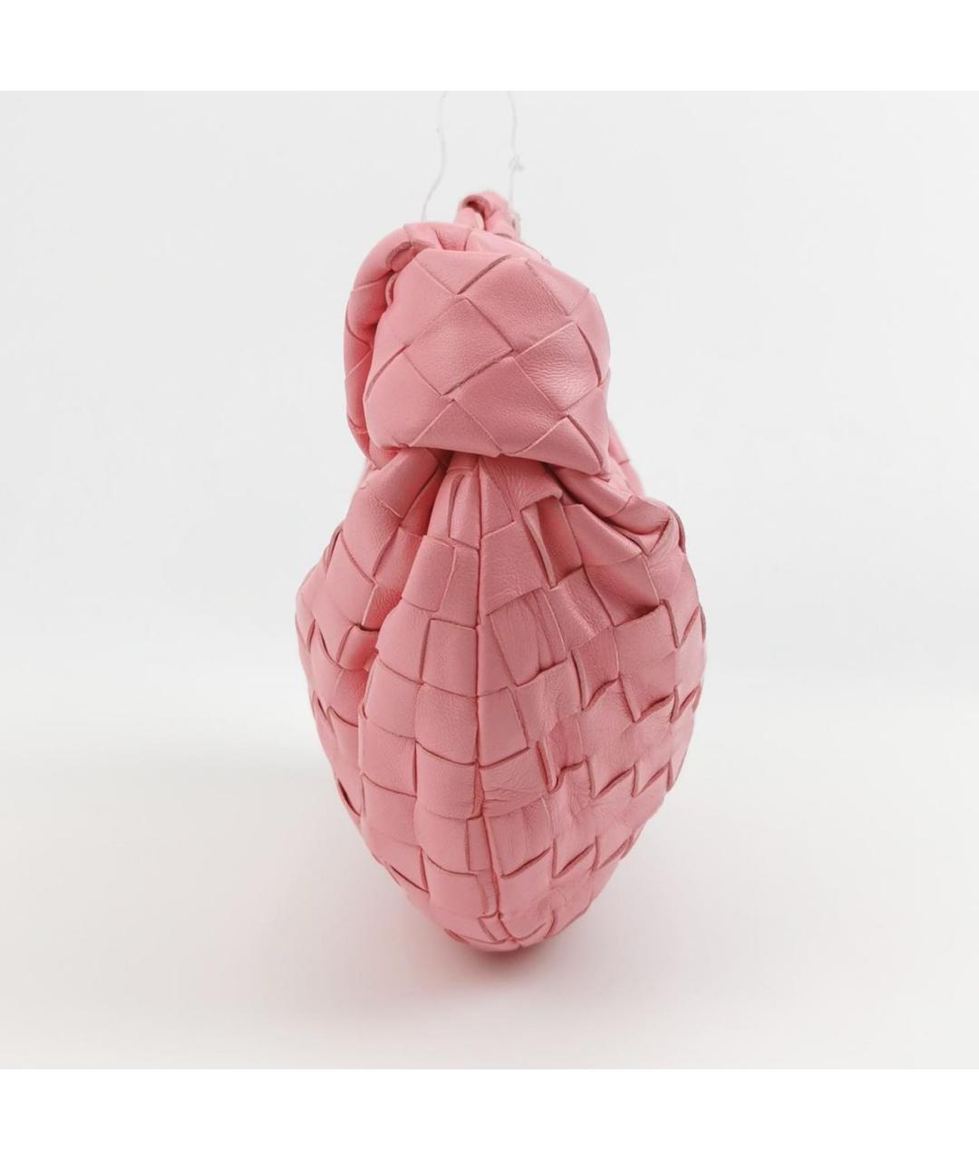 BOTTEGA VENETA Розовая кожаная сумка с короткими ручками, фото 3