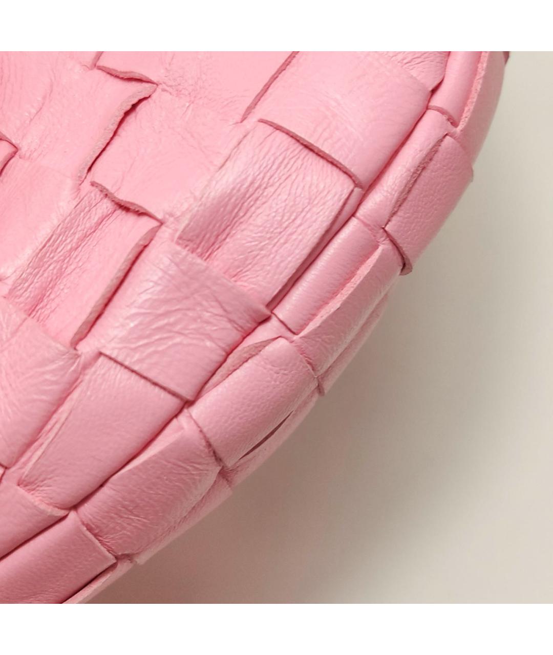 BOTTEGA VENETA Розовая кожаная сумка с короткими ручками, фото 8