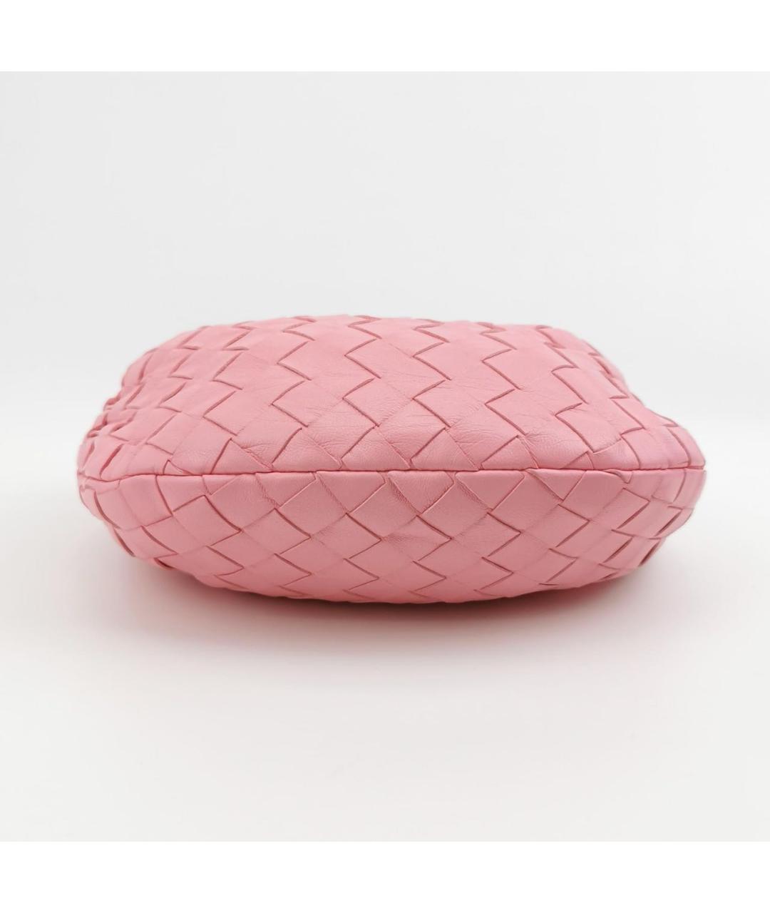 BOTTEGA VENETA Розовая кожаная сумка с короткими ручками, фото 4
