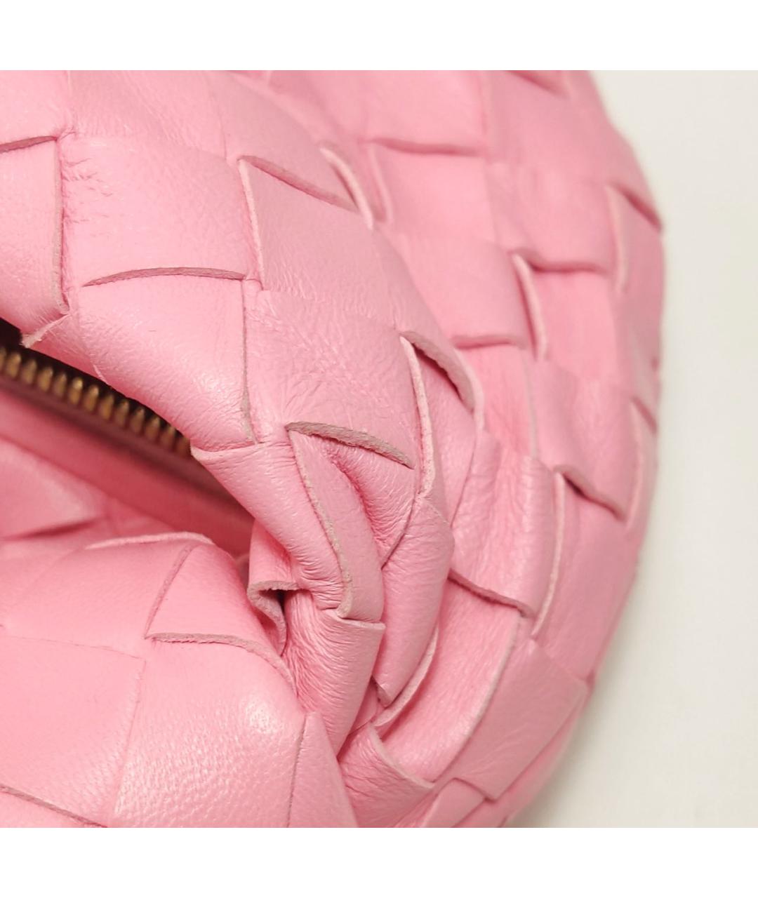 BOTTEGA VENETA Розовая кожаная сумка с короткими ручками, фото 7