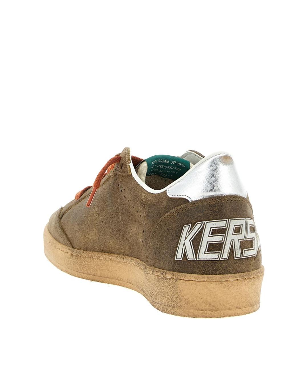 GOLDEN GOOSE DELUXE BRAND Коричневые кожаные низкие кроссовки / кеды, фото 2