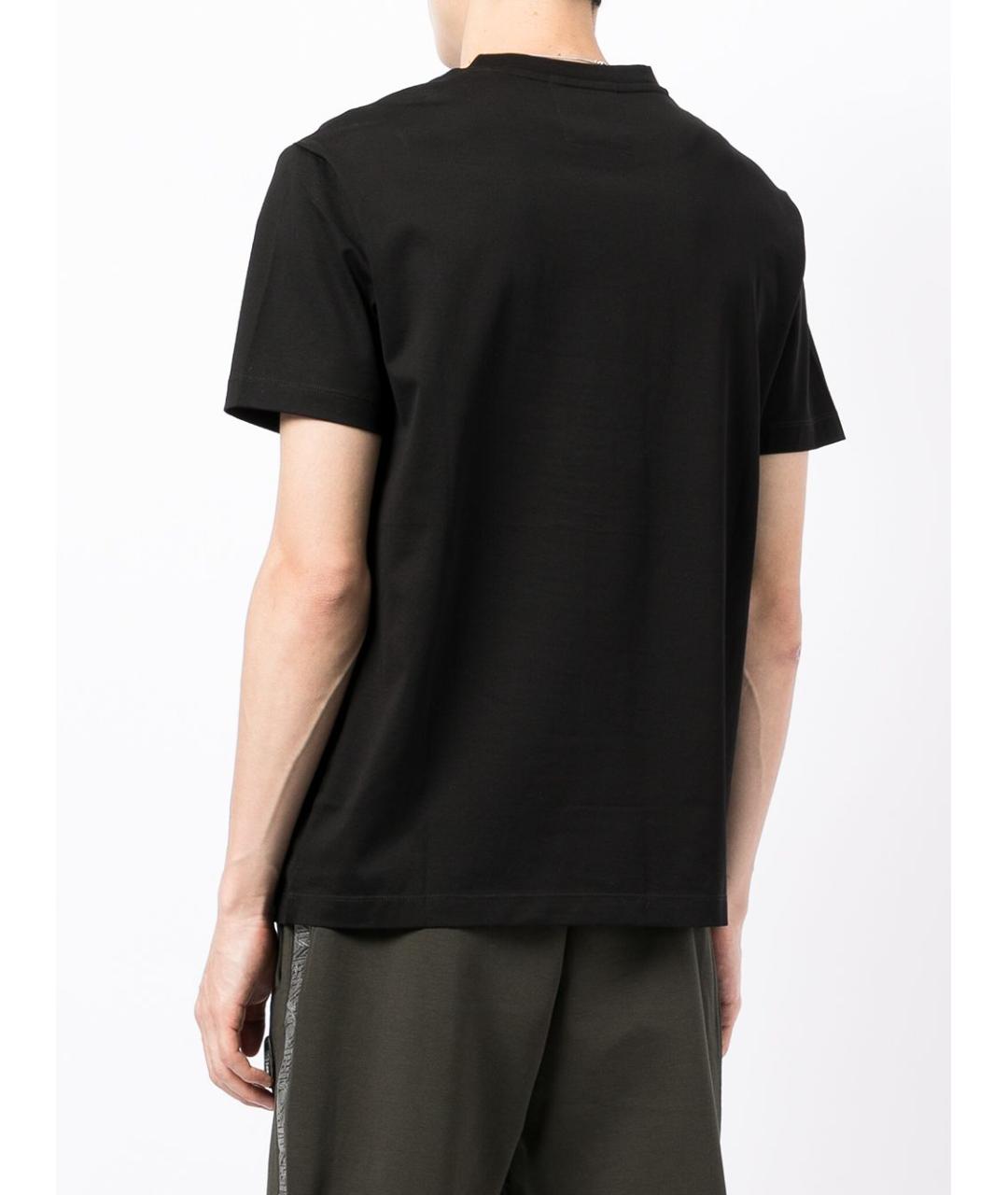 EMPORIO ARMANI Черная хлопковая футболка, фото 3