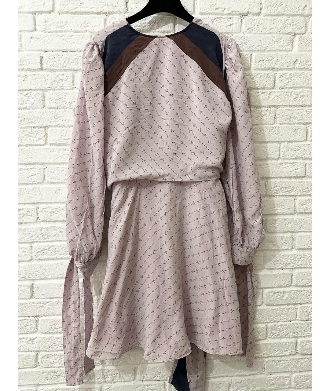 STELLA MCCARTNEY Розовое шелковое повседневное платье, фото 5