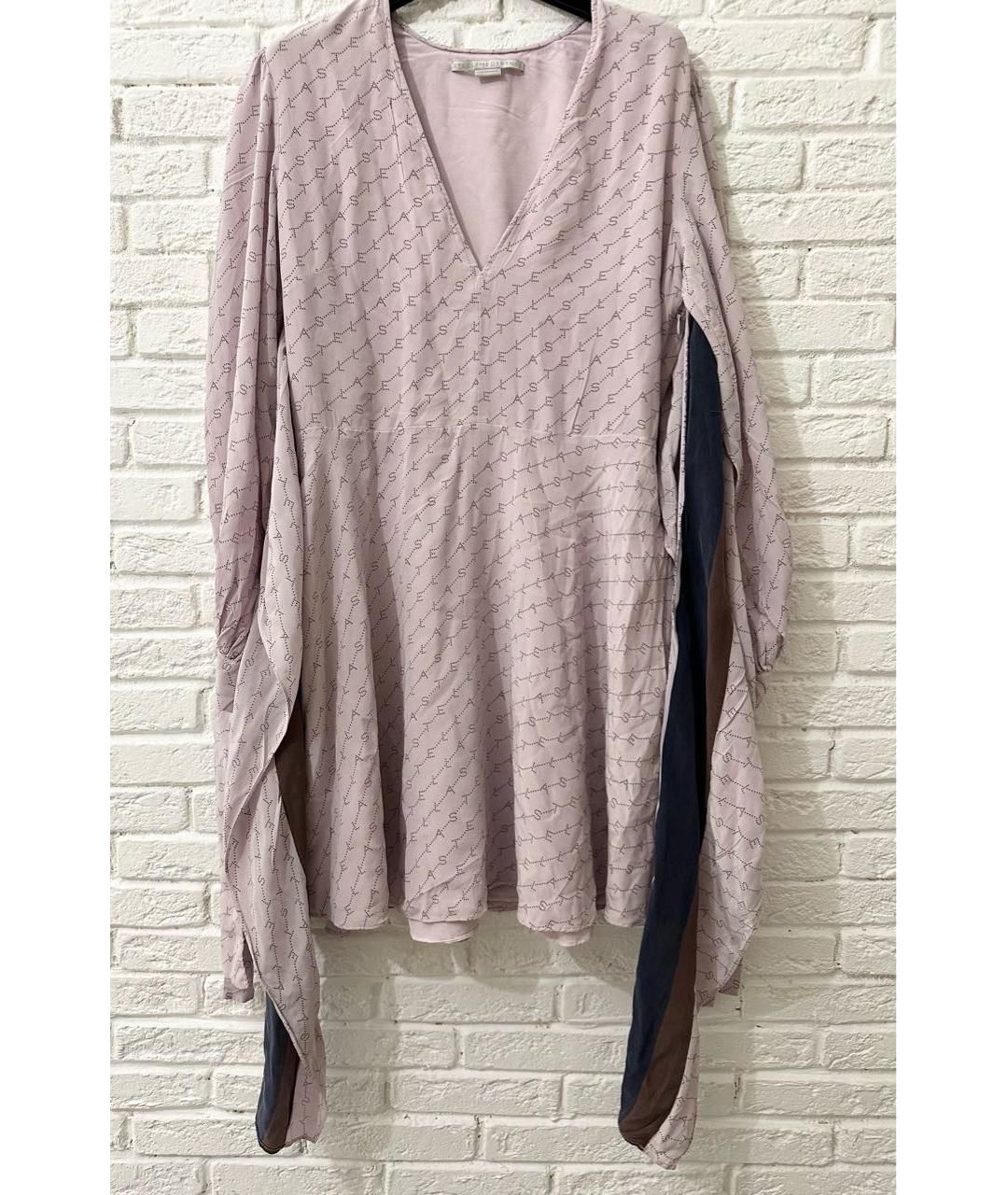 STELLA MCCARTNEY Розовое шелковое повседневное платье, фото 4