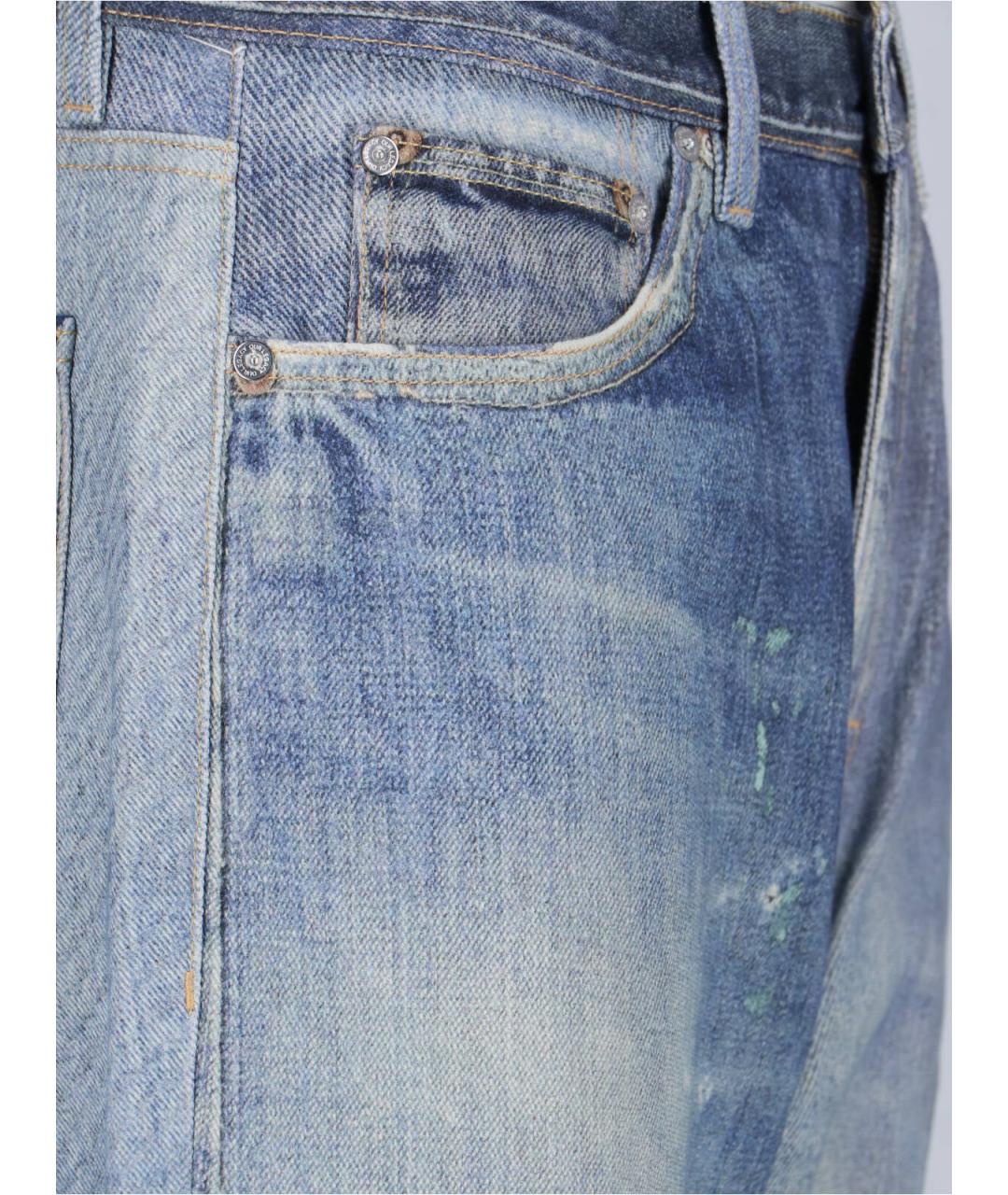 OUR LEGACY Голубые хлопковые прямые джинсы, фото 4