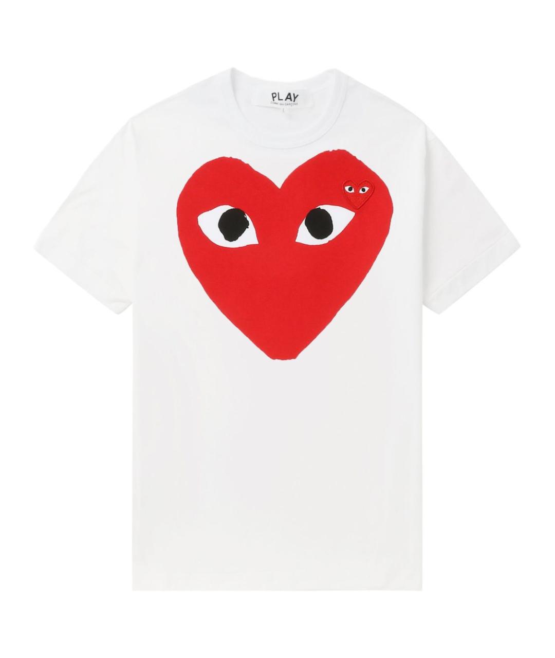 COMME DES GARÇONS Белая хлопковая футболка, фото 1